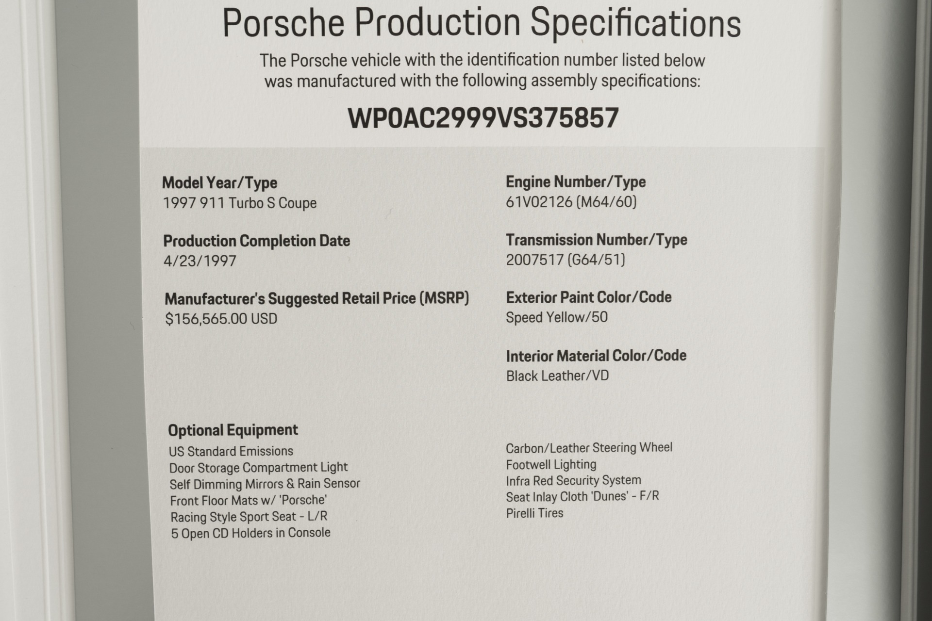 1997 911 Turbo S picture #17