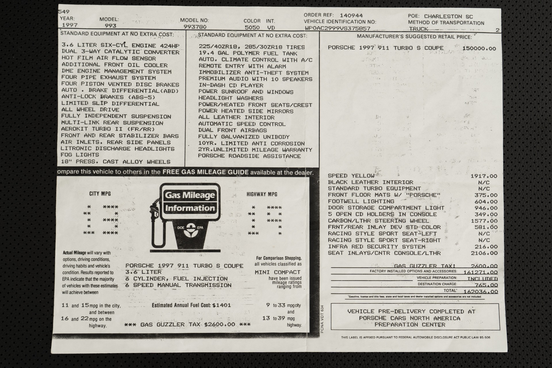 1997 911 Turbo S picture #18