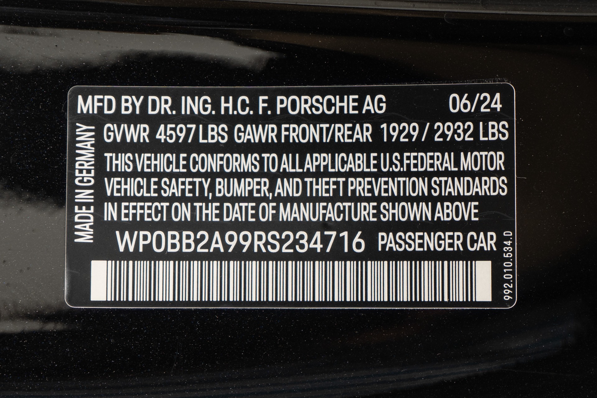 2024 911 Targa 4S -Low Miles, Sport Package, Premium Package picture #12