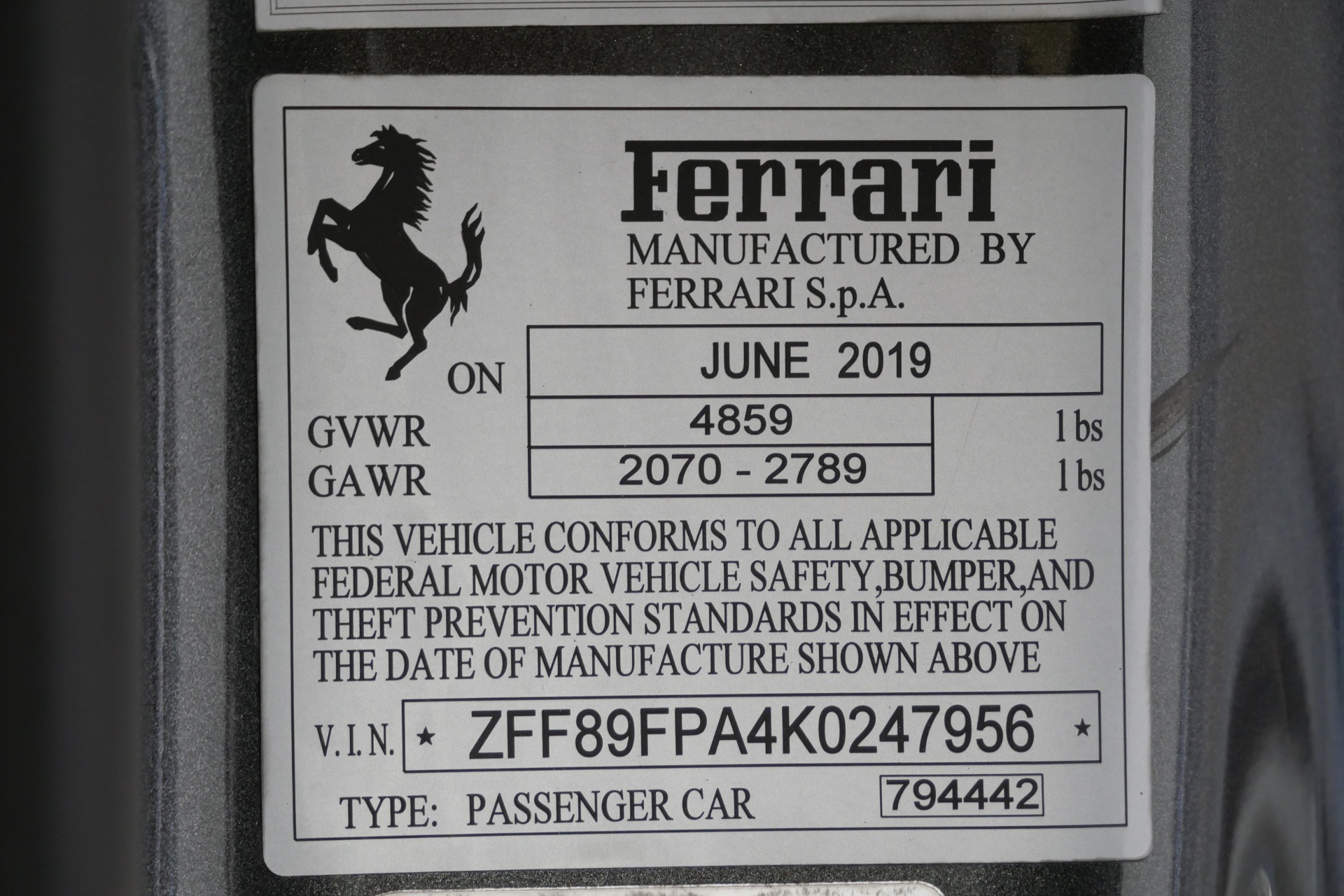 2019 Portofino -Interior Carbon Trim, High Power HiFi, Magneride Suspension picture #12