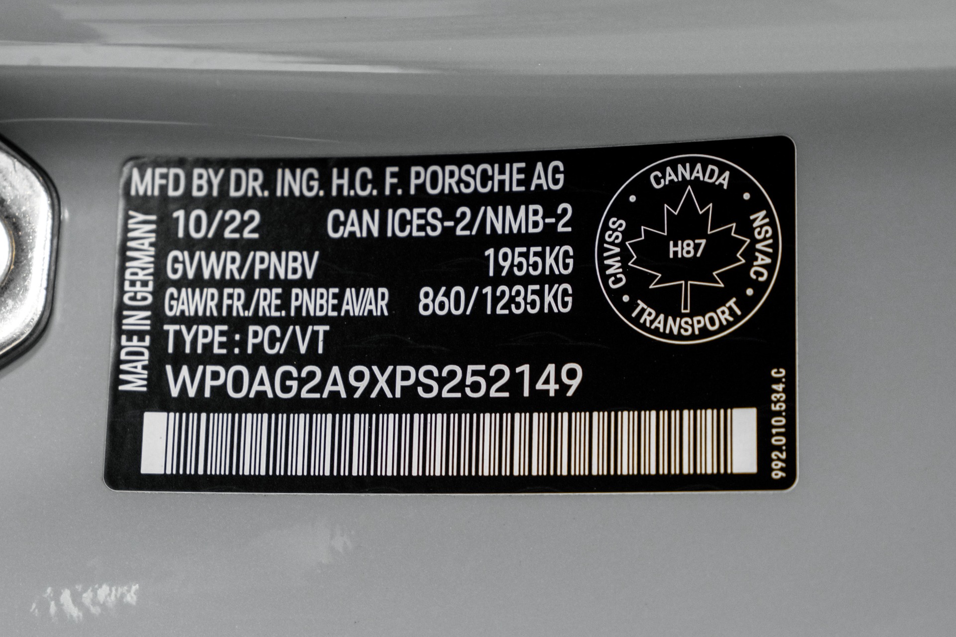 2023 911 Sport Classic -Low Miles, Extended Leather, 7 Speed Manual picture #10