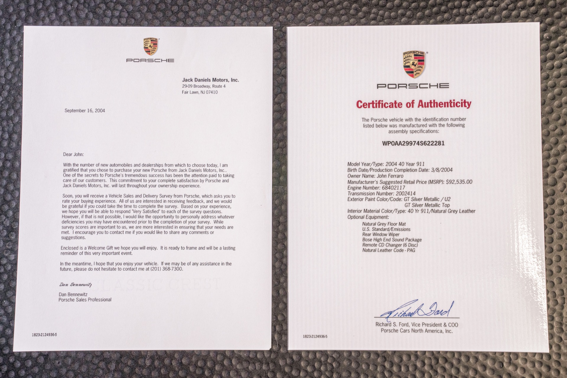 2004 911 Carrera 40th Anniversary Edition -Numbered Car, 6 Speed Manual picture #15