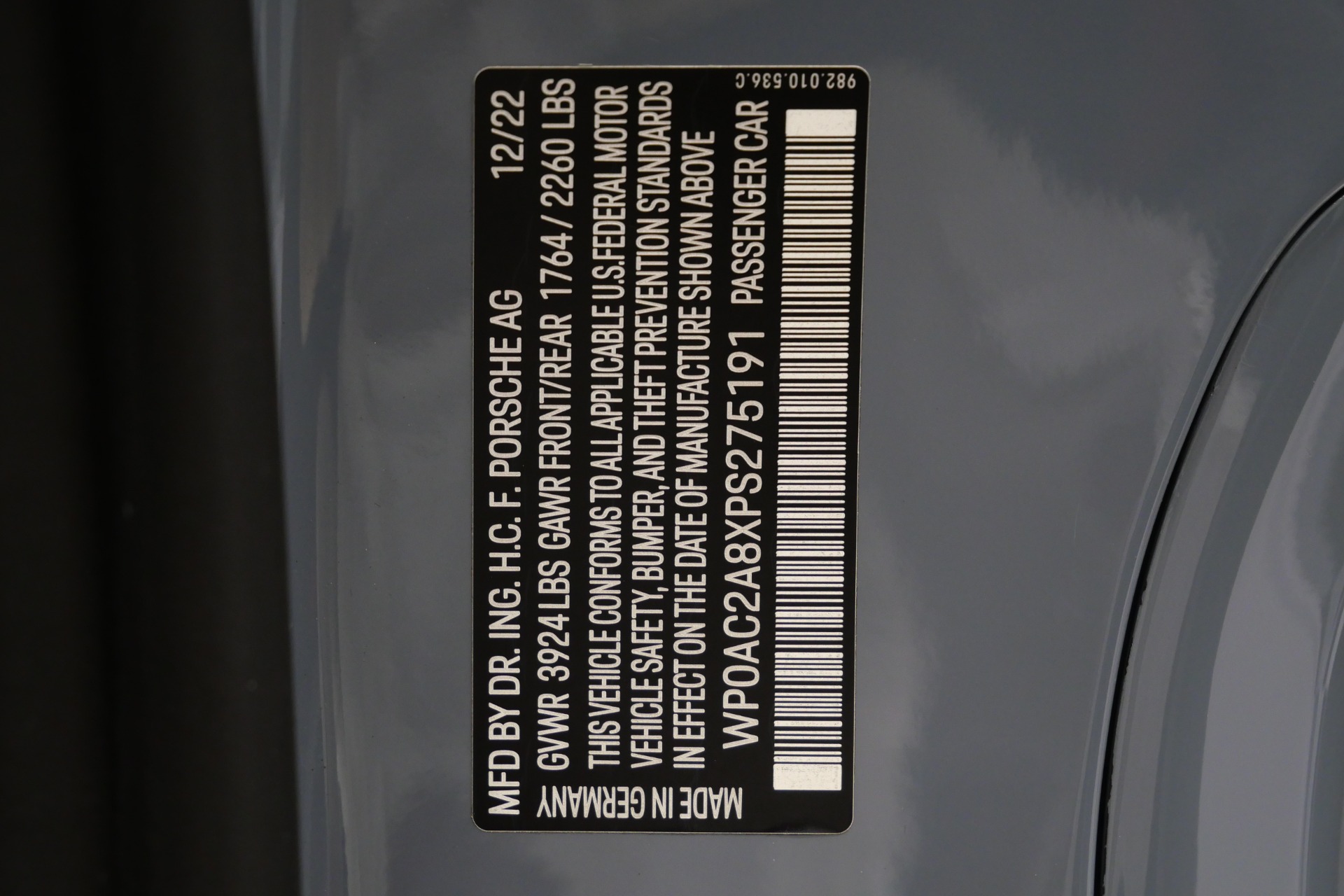 2023 718 Cayman GT4 -4 Liter Power, 18 Way Seats, Leather And Race-Tex Interior picture #9