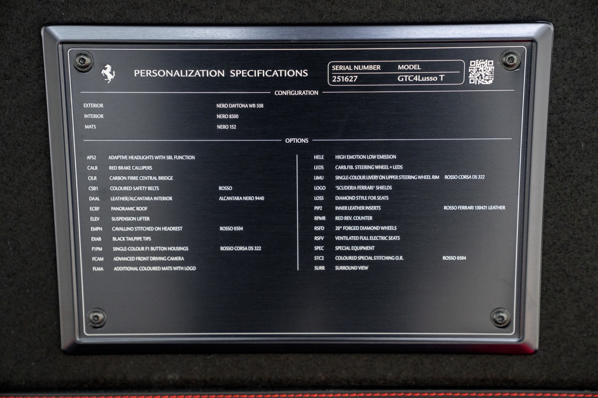 2020 GTC4Lusso -Diamond Quilted Ventilated Seats, Red Stitching, Scuderia Shields picture #20