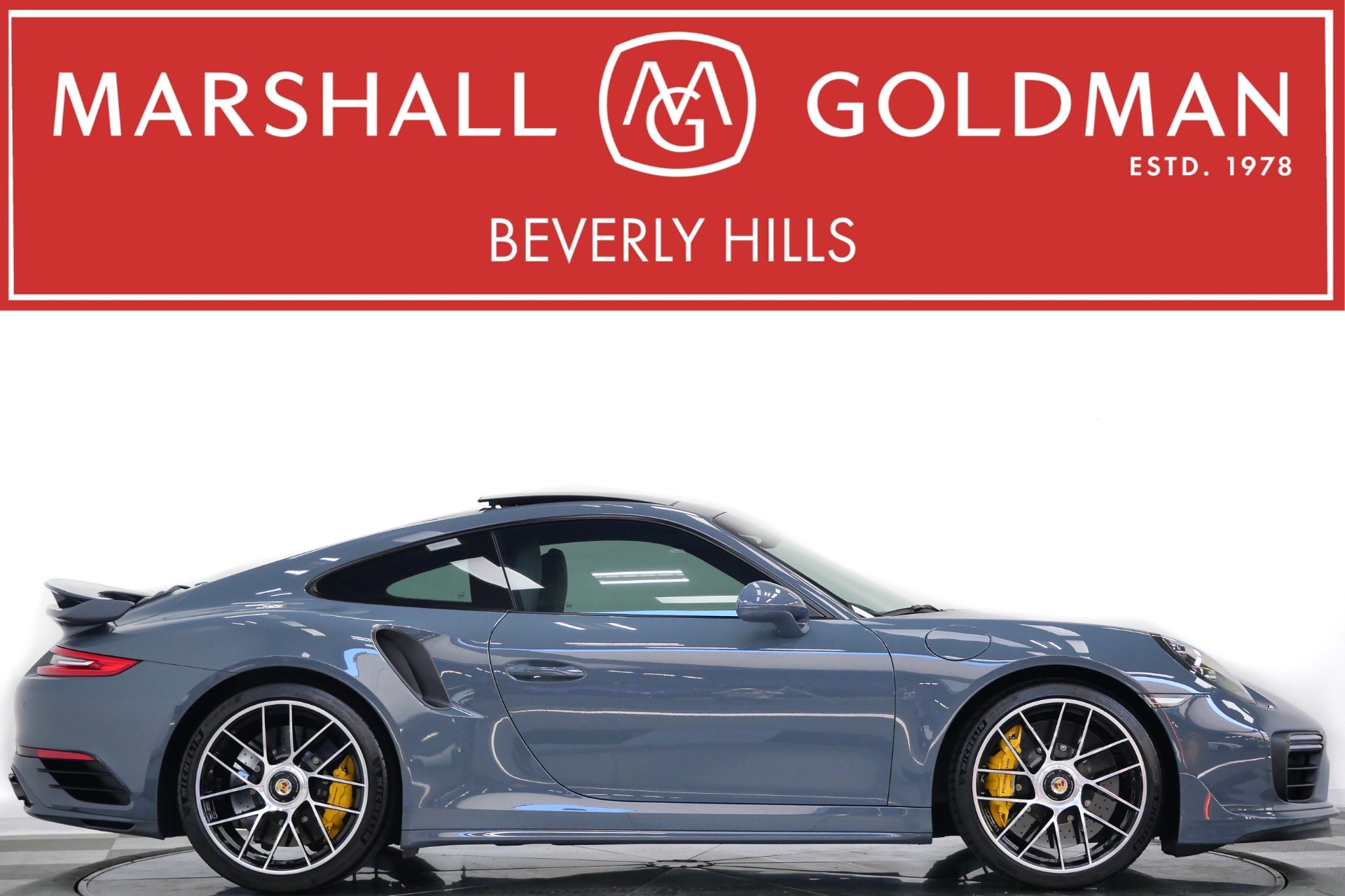 Gray (Graphite Blue Metallic) 2017 Porsche 911 Turbo S Coupe AWD Coupe All-Wheel Drive 7-Speed Automatic