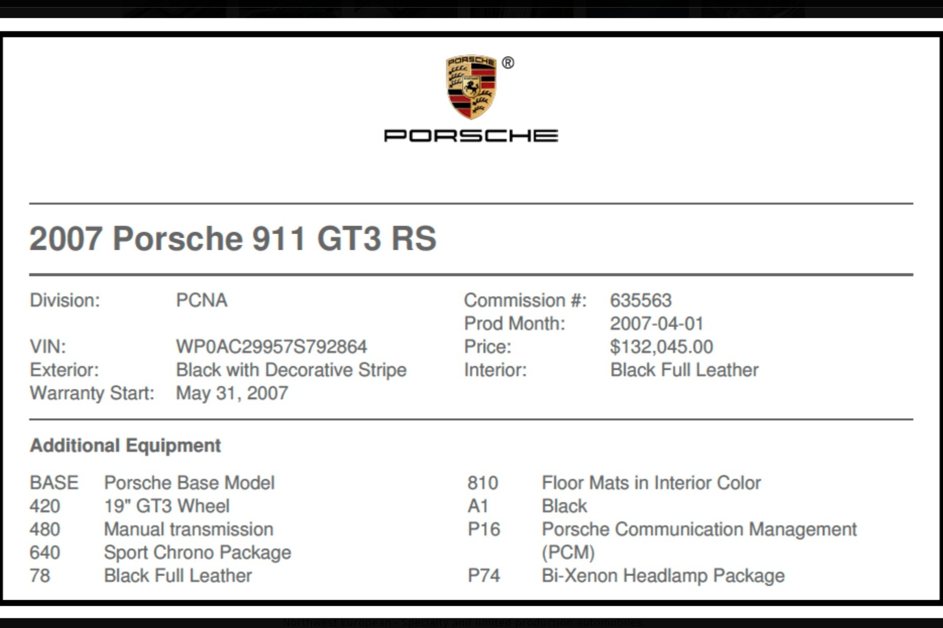 2007 911 GT3 RS- Low Miles, Rare, Full Leather, Sport Chrono picture #22