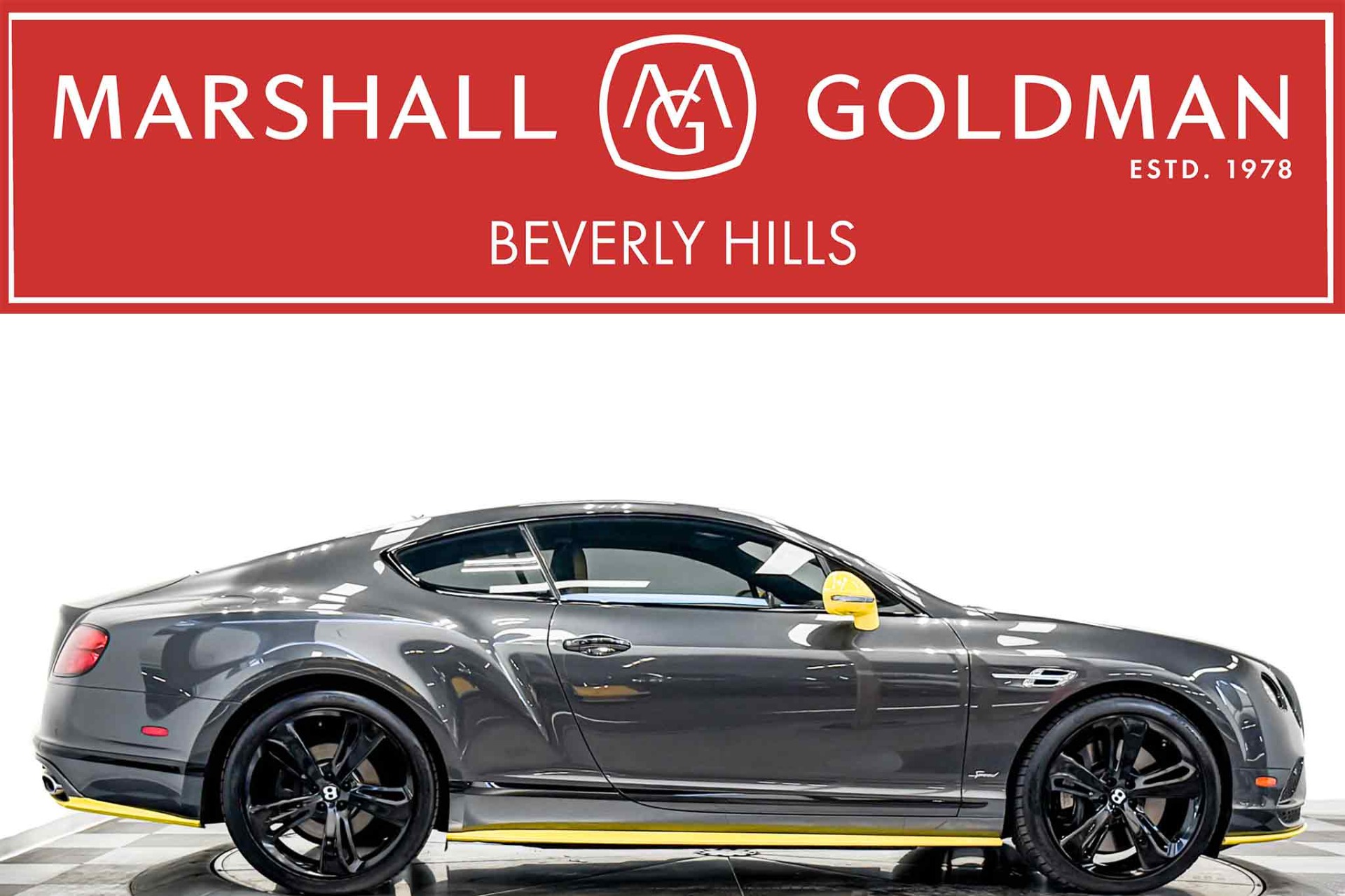 2017 Bentley Continental GT Speed -Black Edition, 636HP W12, Cyber Yellow Trim, Diamond Quilting