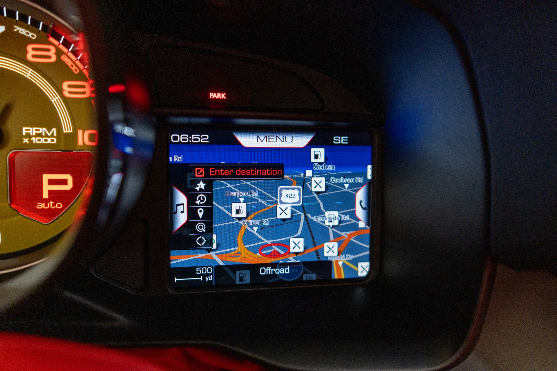 2023 F8 Spider -Low Miles, Two-Tone Paint, Carbon Driving Zone, Passenger Display picture #15