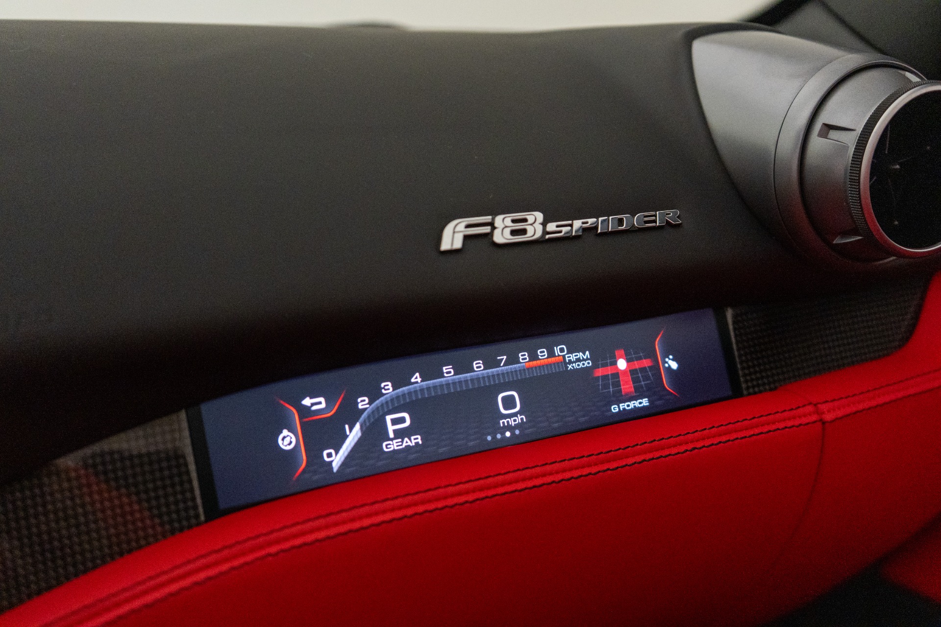 2023 F8 Spider -Low Miles, Two-Tone Paint, Carbon Driving Zone, Passenger Display picture #29