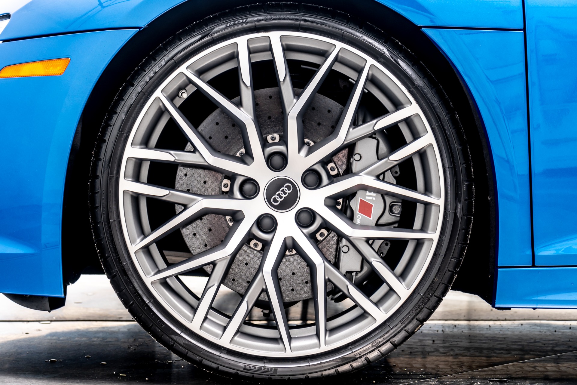 Audi R8 Logo Parking Sign Diamond Etched on 12" X 18" Aluminum Matte Black 