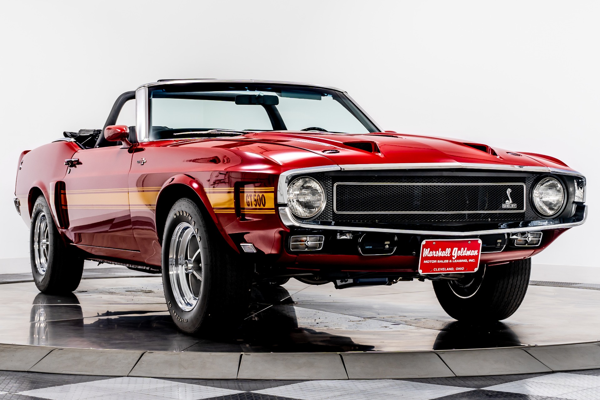 Miniature Shelby GT 500 1969 Cabriolet Ouvert 1/18 - Édition ERTL, Couleur Bordeaux - Occasion Rare