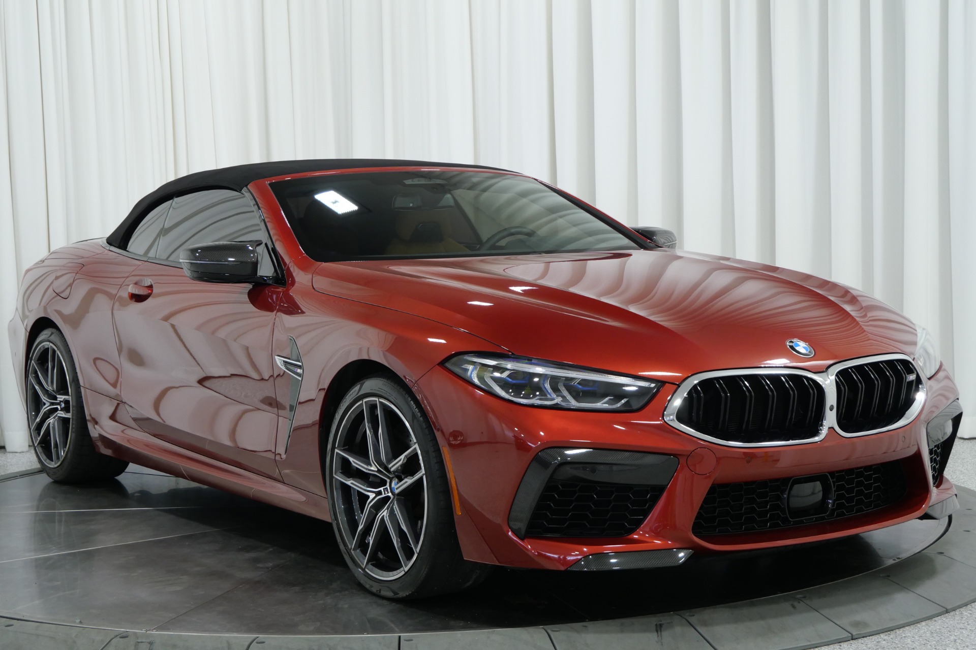 Used 2020 BMW M8 Convertible in Motegi Red Metallic For Sale (Sold