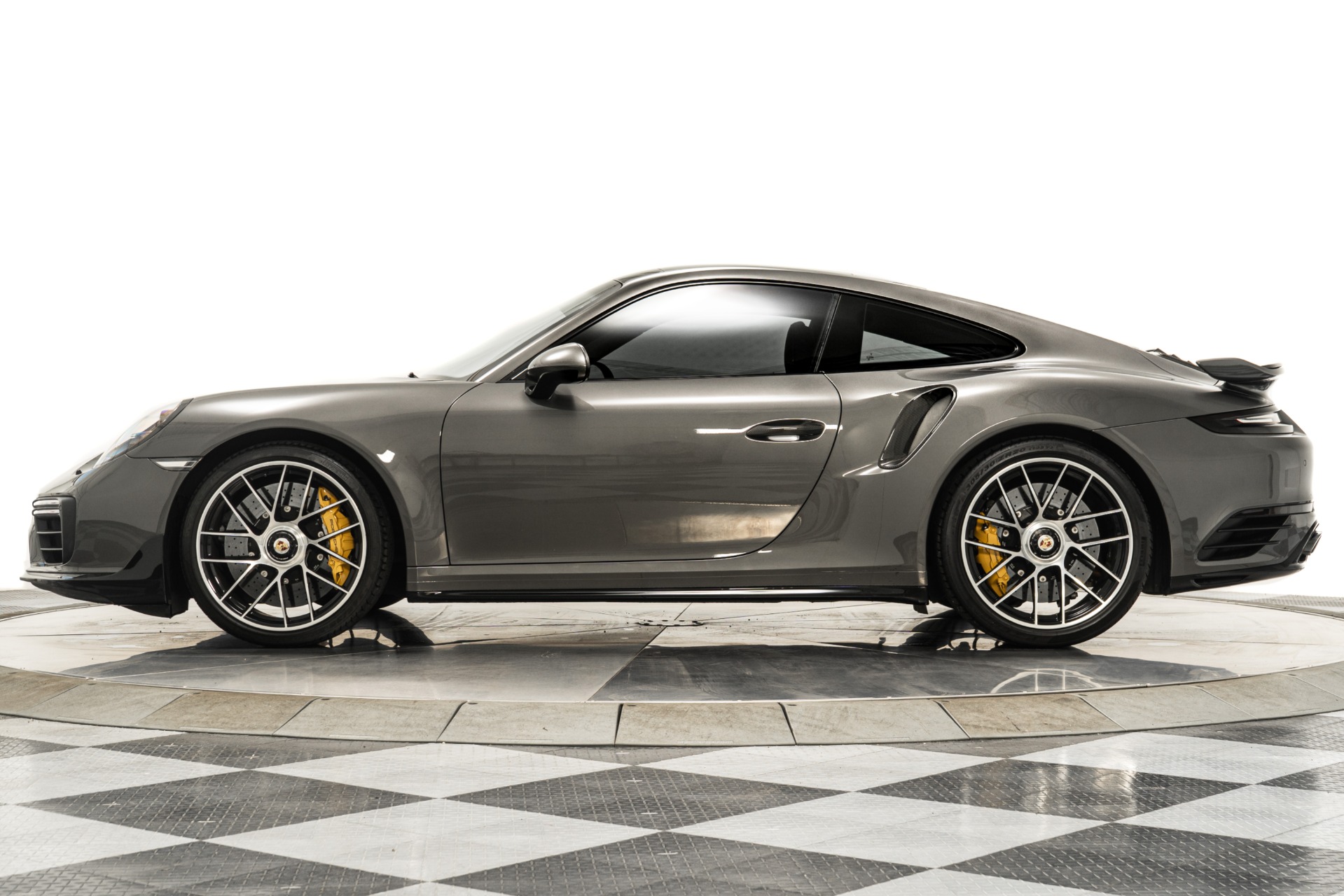 Used 2018 Porsche 911 Turbo S in Agate Grey Metallic For Sale