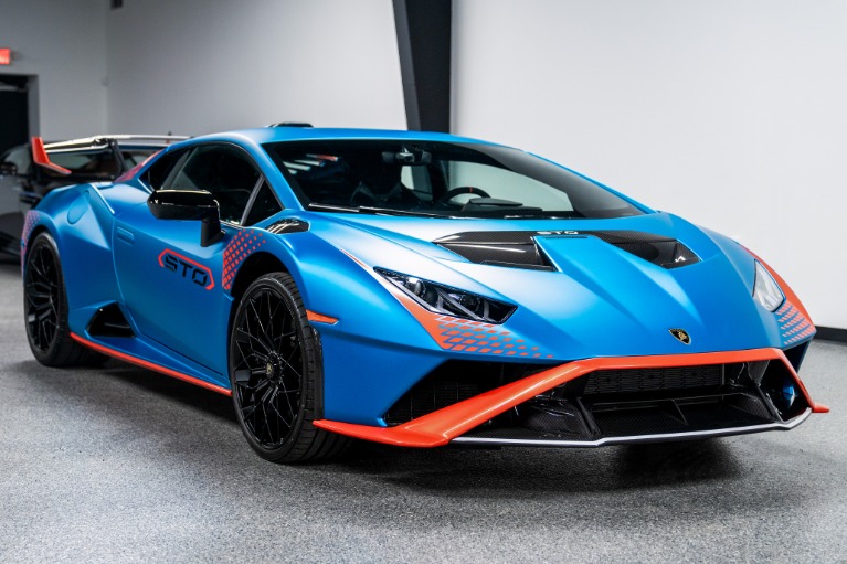 Used 2022 Lamborghini Huracan STO in Blu Uranus Matt For Sale