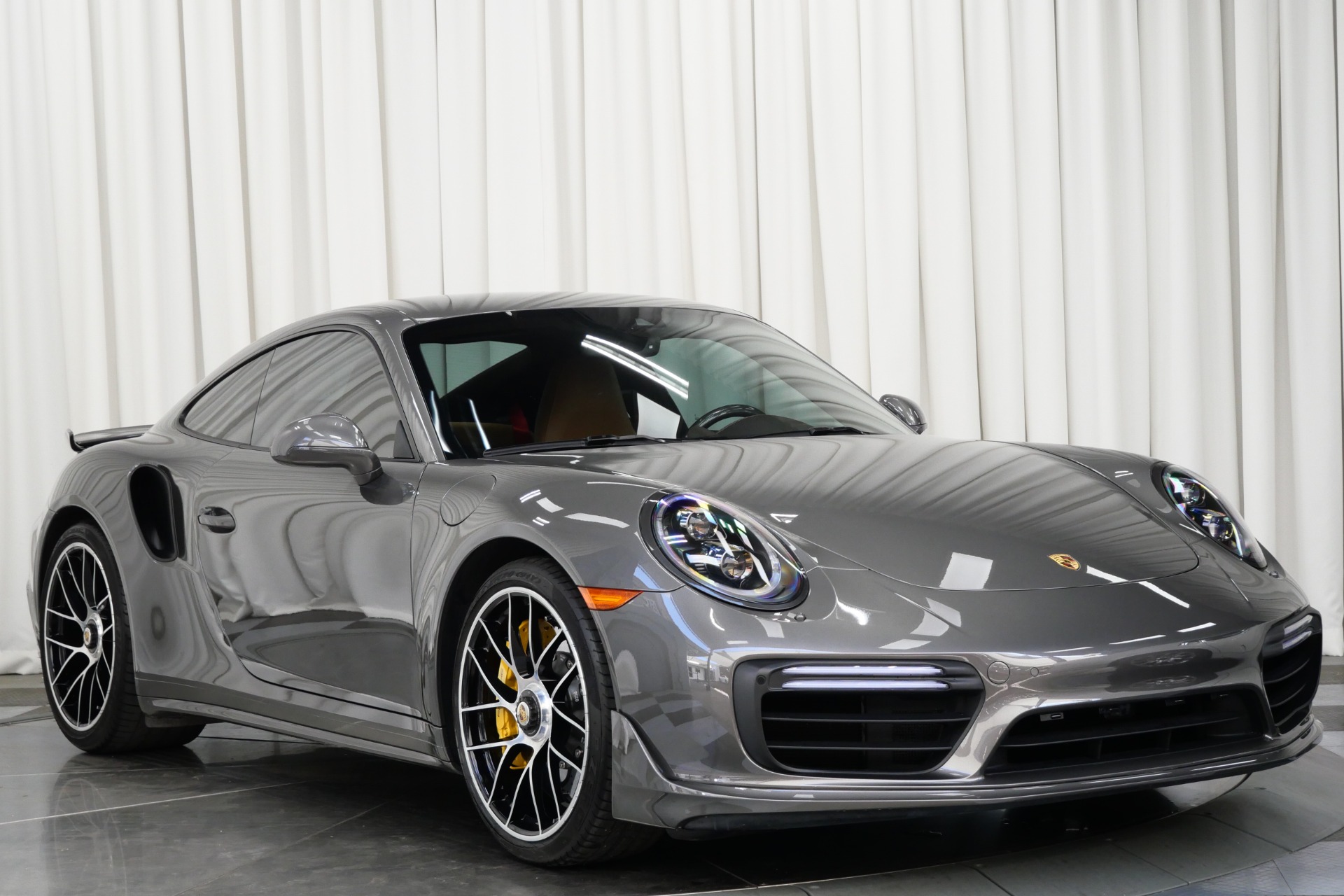 Used 2018 Porsche 911 Turbo S in Agate Grey Metallic For Sale
