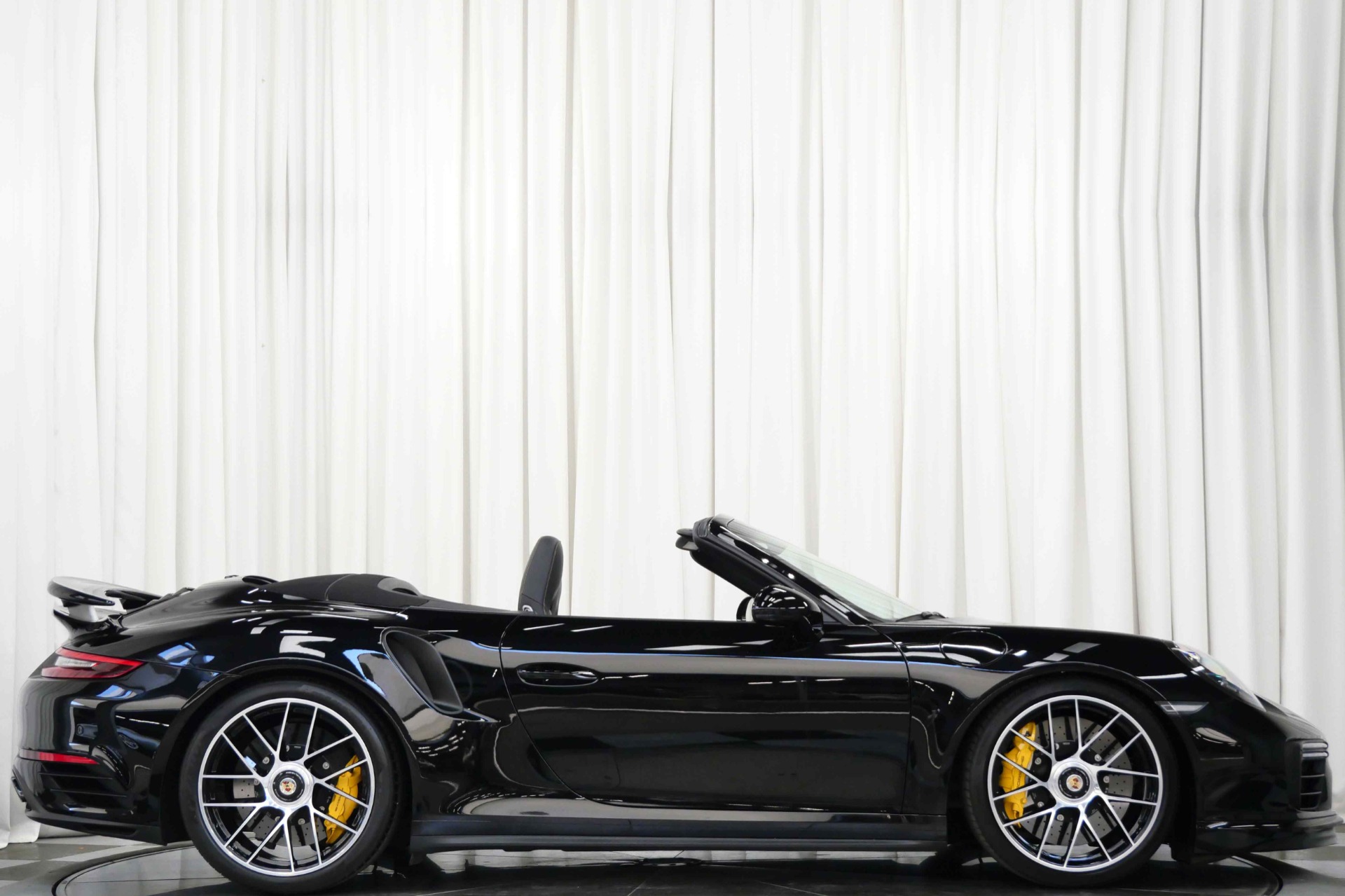 Used 2019 Porsche 911 Turbo S Cabriolet -Burmester Audio, Yellow