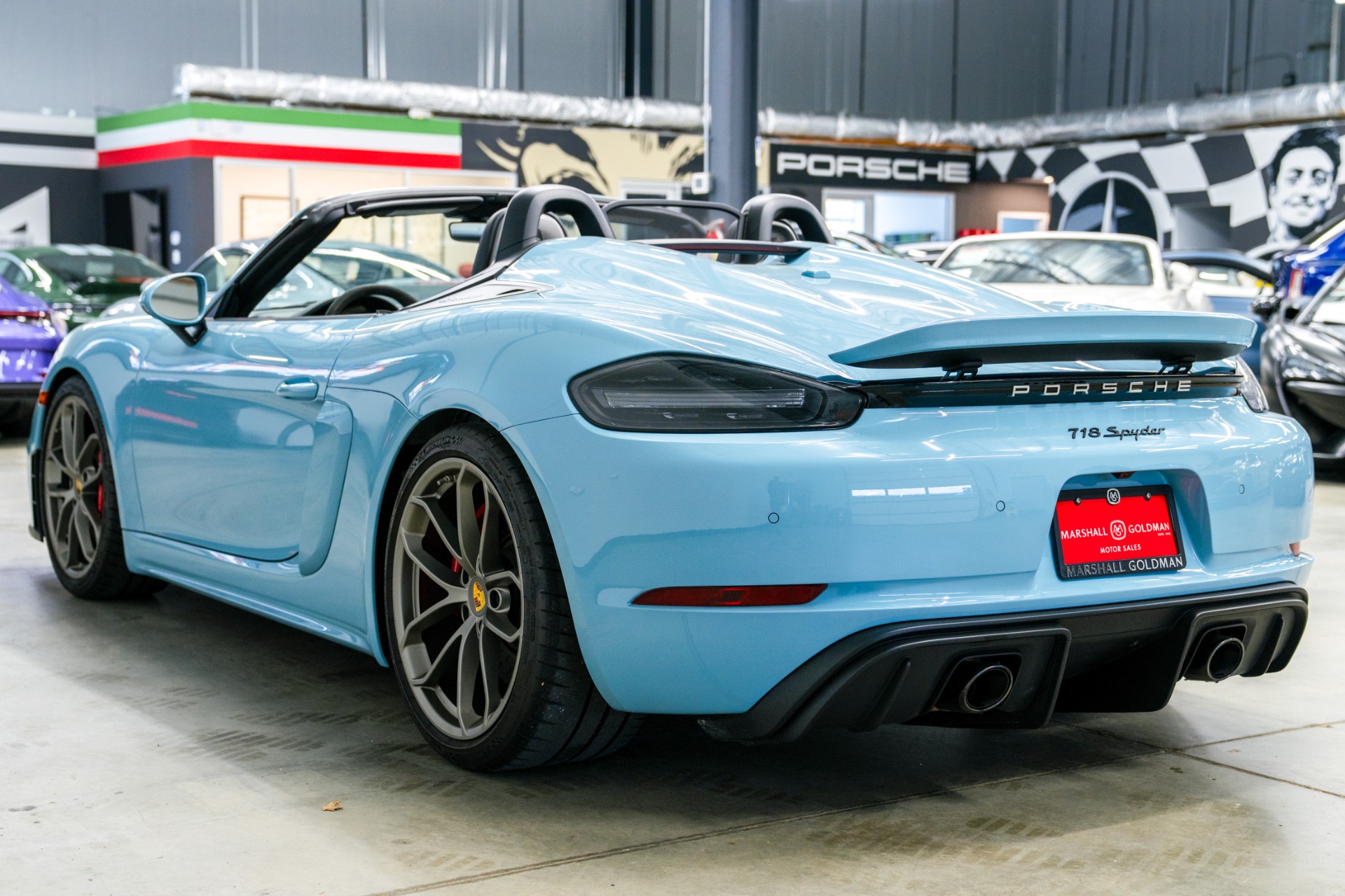 メルル様　ブルーs Used 2022 Porsche 718 Boxster Spyder -Paint to Sample, 6 Speed